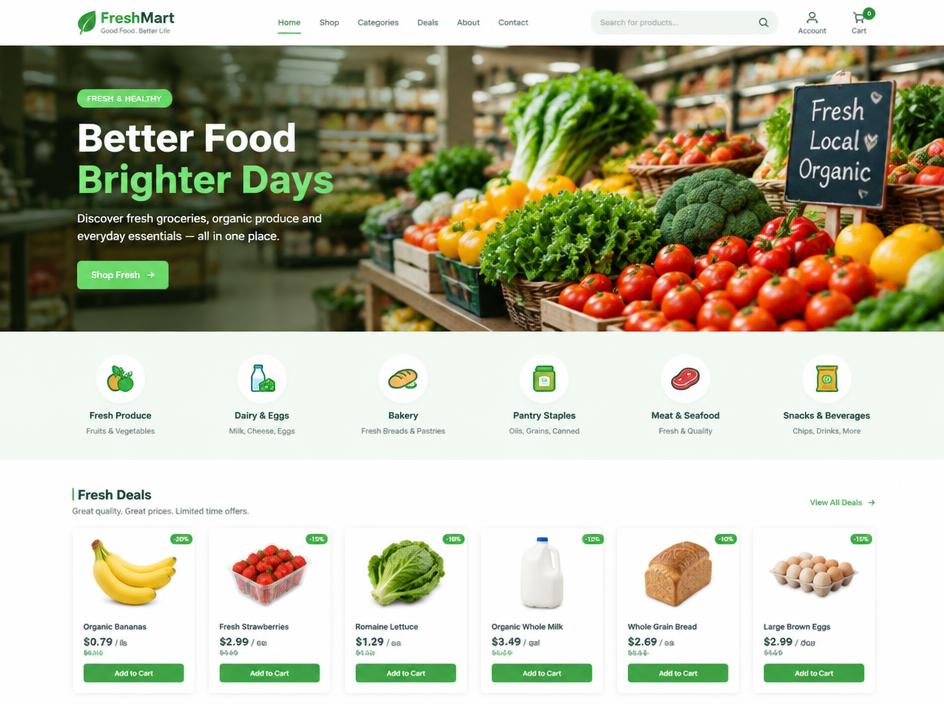 Site Supermercado Bom Preço
